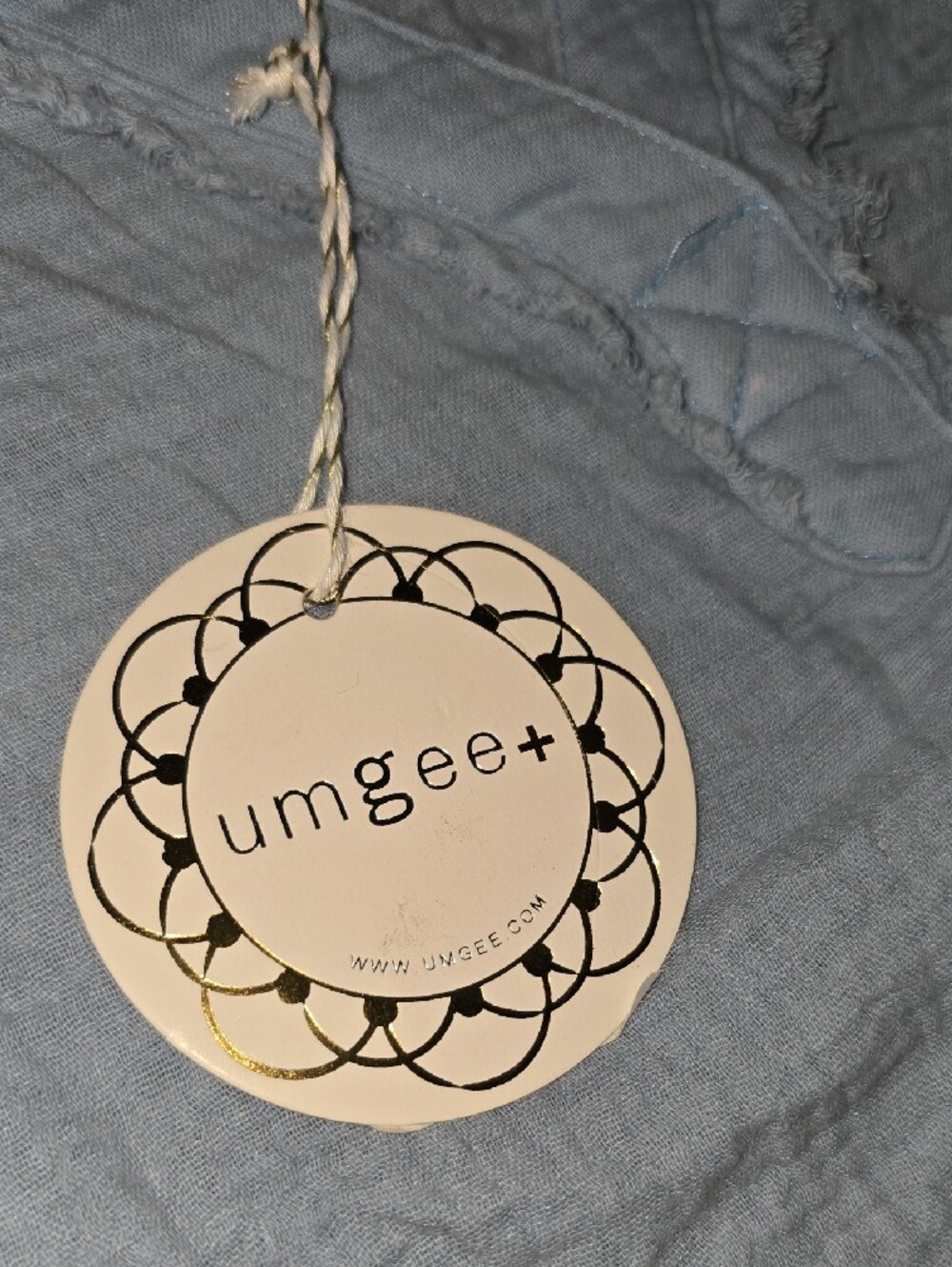 Umgee Light Denim Mineral Wash Gauze Cotton Lagenlook Tunic Boho Coastal NWT - Picture 16 of 16